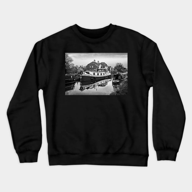 Rainbow Runner at Aldermaston Wharf Crewneck Sweatshirt by IanWL